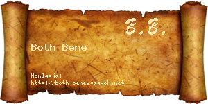 Both Bene névjegykártya